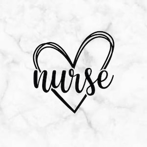 Nursing Heart Vinyl Decal, Doctor, Surgeon, Nurse Life, Nurse Car Decal, Car Sticker, Window Decal, Window Sticker, Sticker, Tumbler