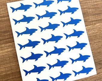 1.5 Inch Shark Sticker Sheet 38mm