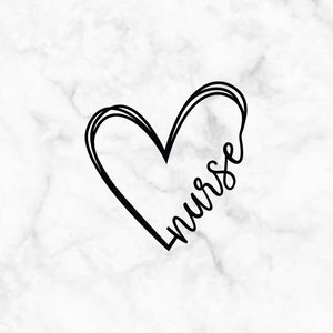 Nursing Heart Vinyl Decal, Doctor, Surgeon, Nurse Life, Nurse, Car, Window, Sticker, Tumbler