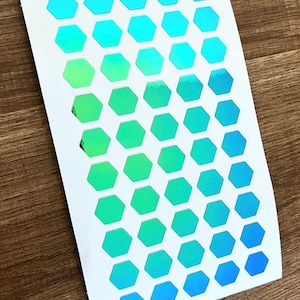 1/2 Inch Mini Hexagon Sticker Sheet 13mm | Small Honeycomb Stickers | Tiny Shape | Planner Stickers | Calendar Stickers | BuJo Stickers
