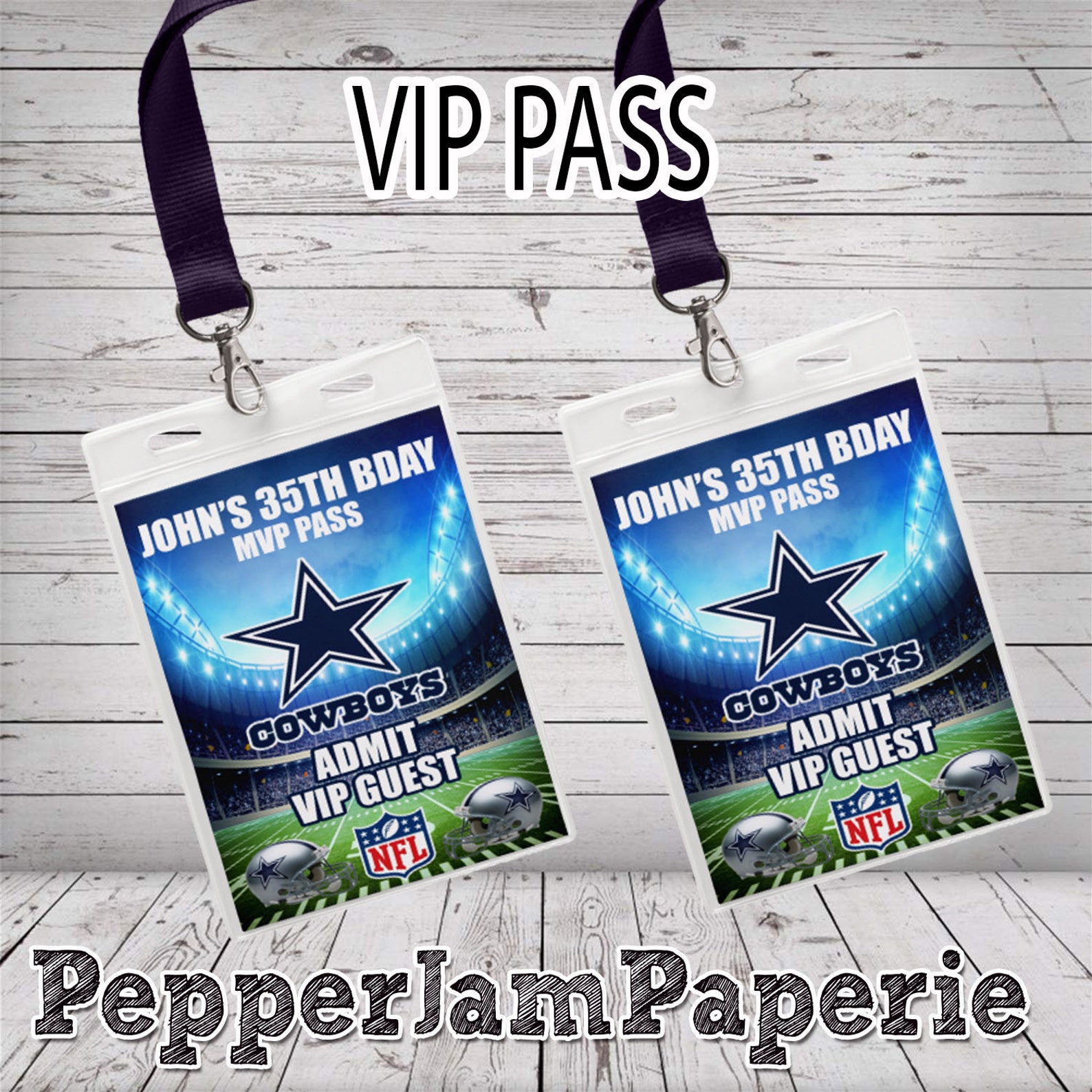 Dallas Cowboys Vip All Access Pass Lanyard Etsy