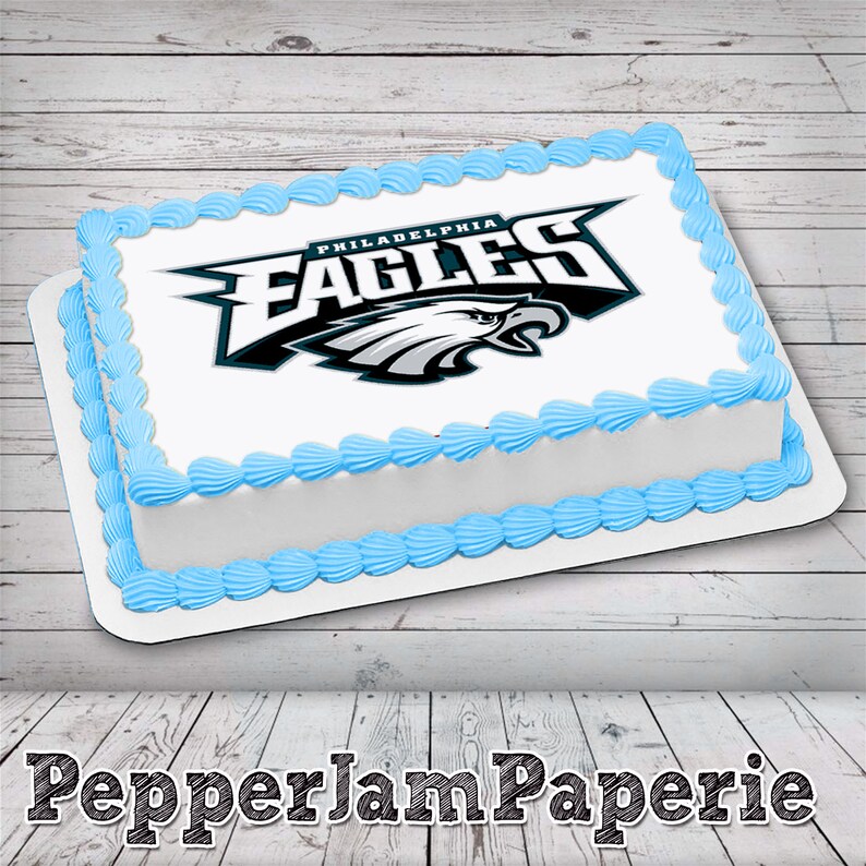 Philadelphia eagles edible cake image frosting sheet sugar | Etsy