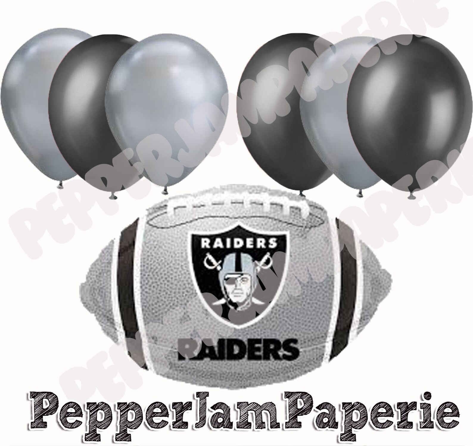 Las Vegas Raiders Football Balloon Bouquet Balloons Mylar Etsy