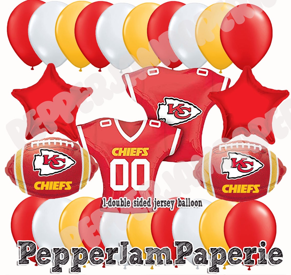Kansas City Chiefs Football Balloon Bouquet Balloons Mylar Etsy