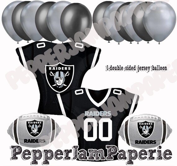 Las Vegas Raiders Football Balloon Bouquet Balloons Mylar Etsy