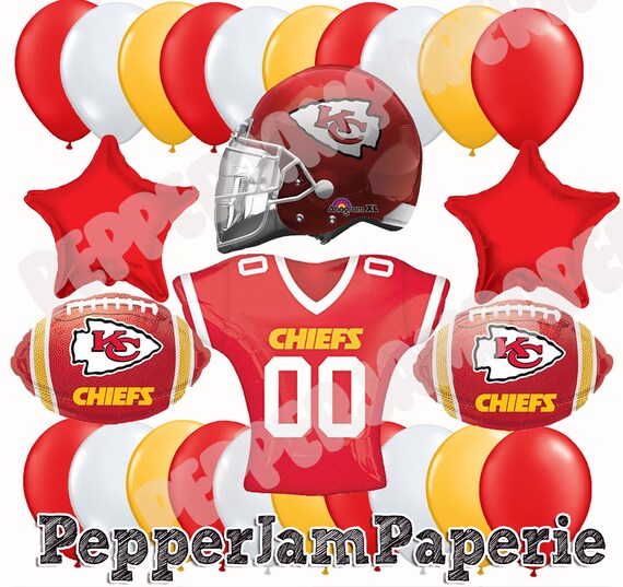 Kansas City Chiefs Football Balloon Bouquet Balloons Mylar Etsy
