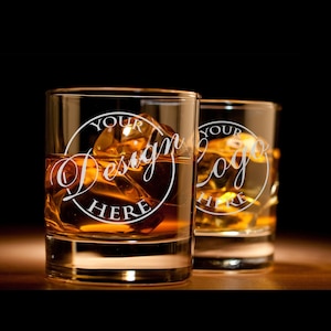 Personalized Rock Glass | Personalized Whiskey Rock Glass | Laser etched Custom Rock whiskey Glass | Laser engraved glass | Laser engraved