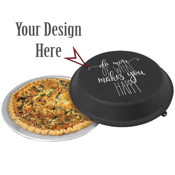 Personalized Aluminum Pie Pan with Lid - Perfect for Housewarming, Weddings, Bridal Showers, Bake Offs! Mothers day gift and Thanksgiving