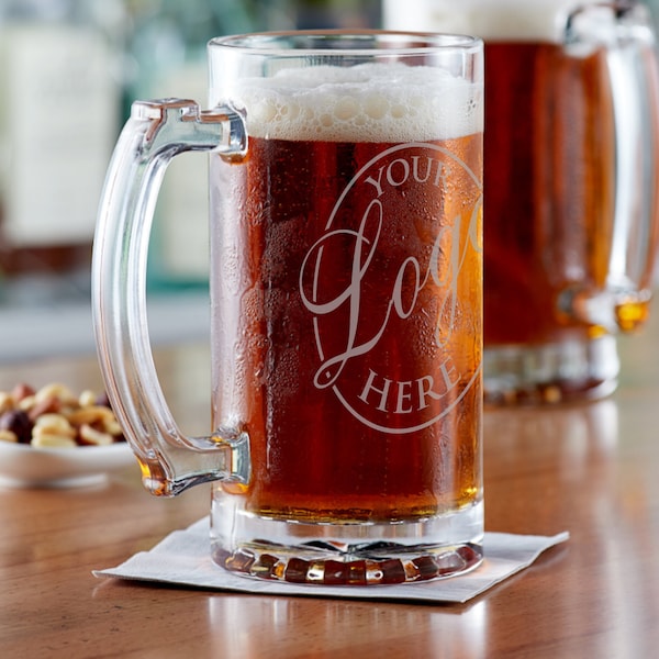 Personalized Beer Mug 16Oz | Custom Beer Stein Mugs | Laser Etched beer mugs | Custom Sports Beer Mug | Customized Logo and text Beer Mug