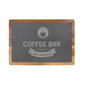 Personalized Natural Slate cutting board | Custom cheese board | personalized serving board | Best Gift for mother 13 x 9 Inches