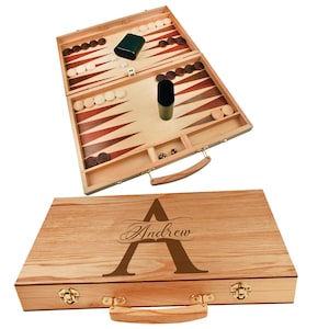 Ensemble de jeux de backgammon en bois classiques : jeu de société familial personnalisé