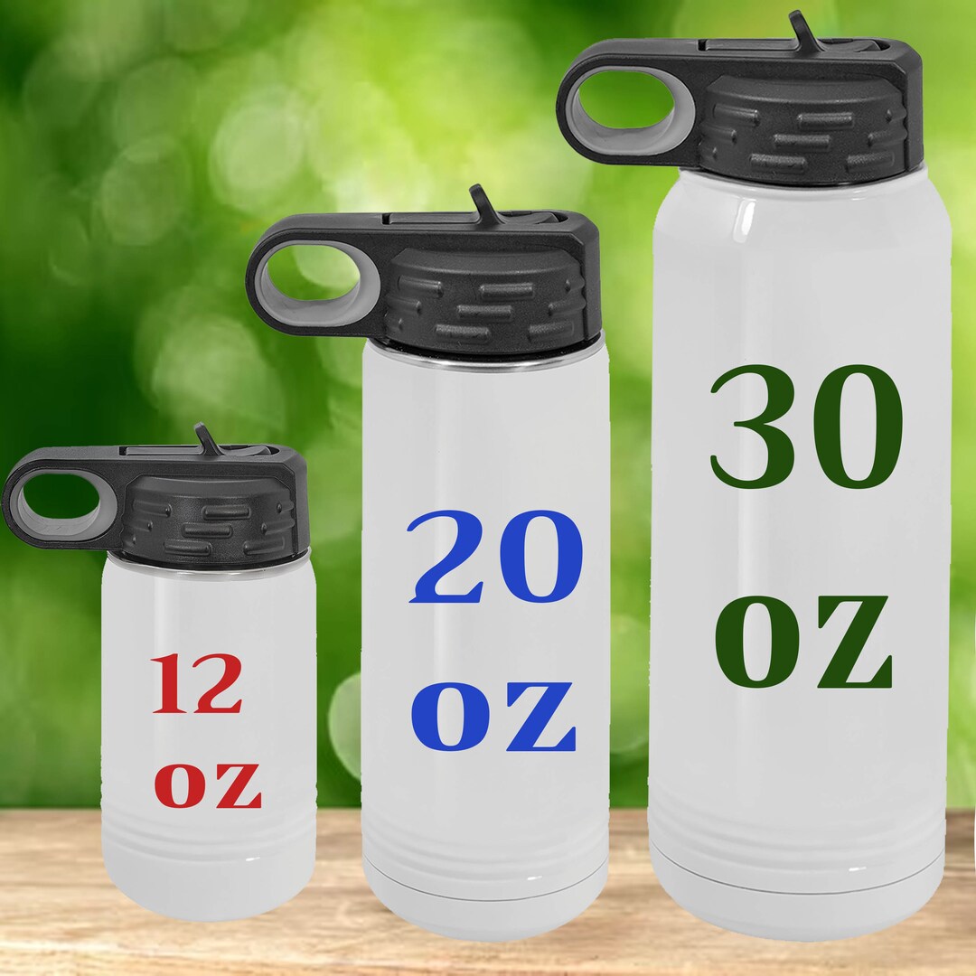 Personalized Insulated Water Bottle With Straw: Custom Photo or Logo - Etsy
