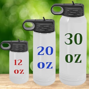 Personalized Insulated Water Bottle with Straw: Custom Photo or Logo