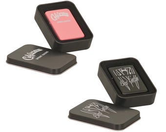 Personalized Lighter & Black Tin Case - Laser Engraved Wedding Gift