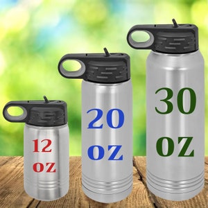 Personalized Insulated Water Bottle with Straw: Custom Photo Gift