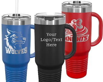 Personalized 40 oz Travel Mug: Custom Engraved Stainless Steel Drinkware