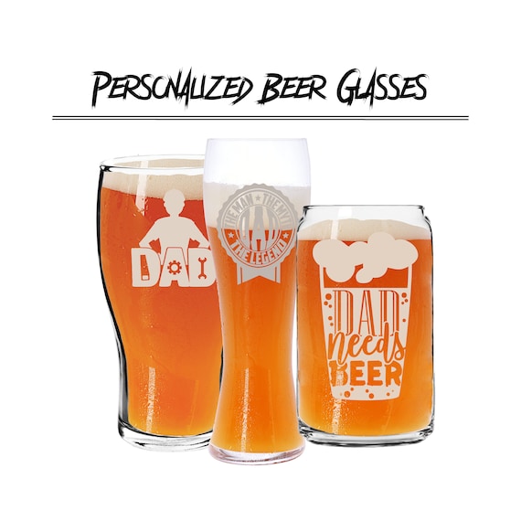 Personalized Beer Glass Personalize Pilsner Glass Etsy