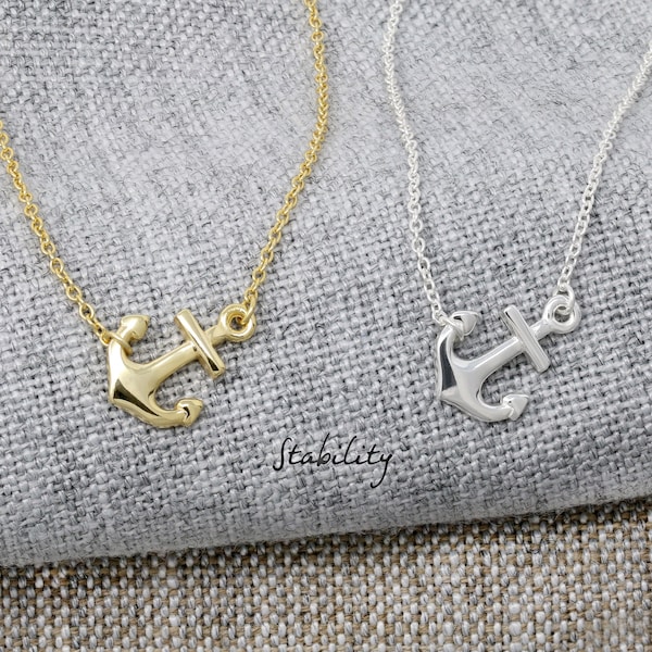 Sterling Silver Anchor Necklace, Nautical Jewelry, Nautical necklace, Simple Necklace, Modern Necklace, Gifts For Her, Mothers day gifts