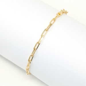 Gold Filled Bracelet, Paperclip Chain Bracelet, Chain Link Bracelet,  Modern Bracelet, Gold Link Bracelet, Gift For Her, Minimalist Bracelet