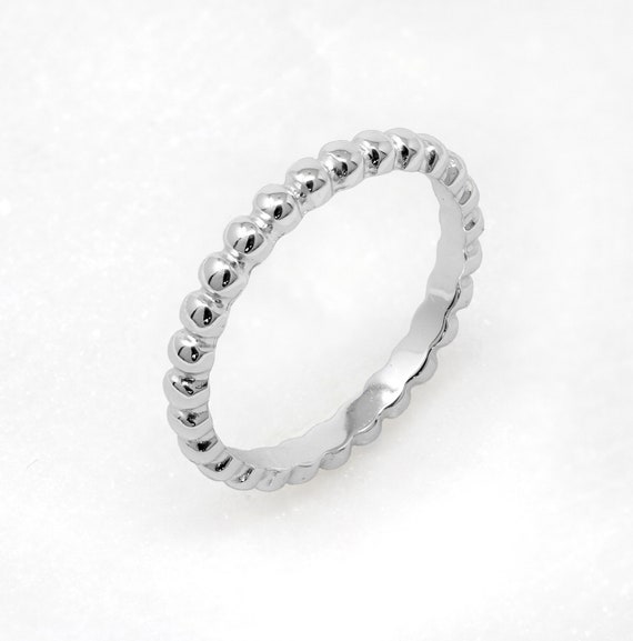 Sterling Silver Ring, Ball Ring, Stacking Ring Silver