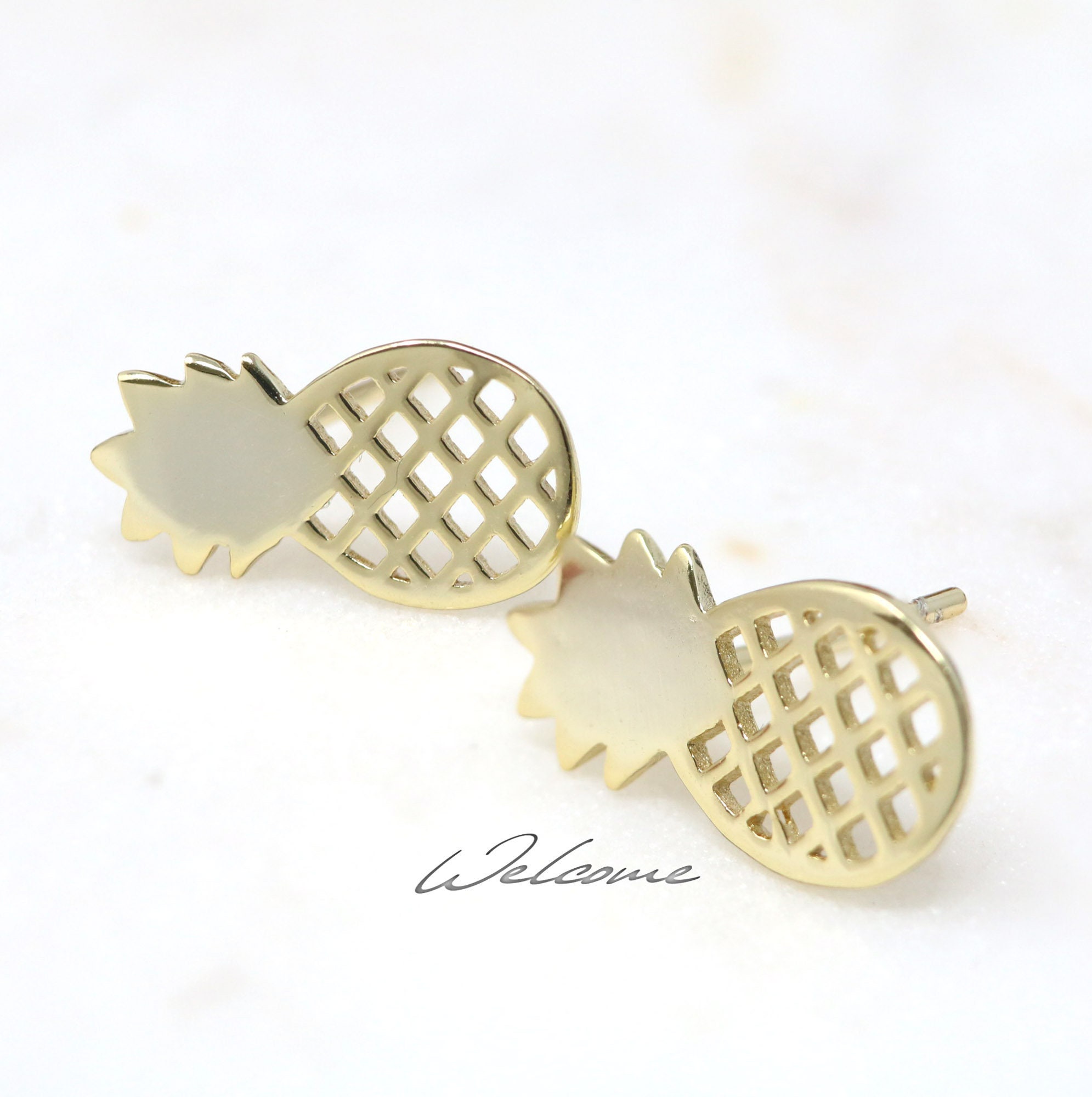 1 paio di orecchini a bottone in argento sterling 925 con
