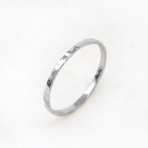 Sterling Silver Ring, Hammered Silver Ring, Stacking Ring, 925 Sterling Silver, Rings for Stacking, Gift For Her, Simple Band Ring Silver