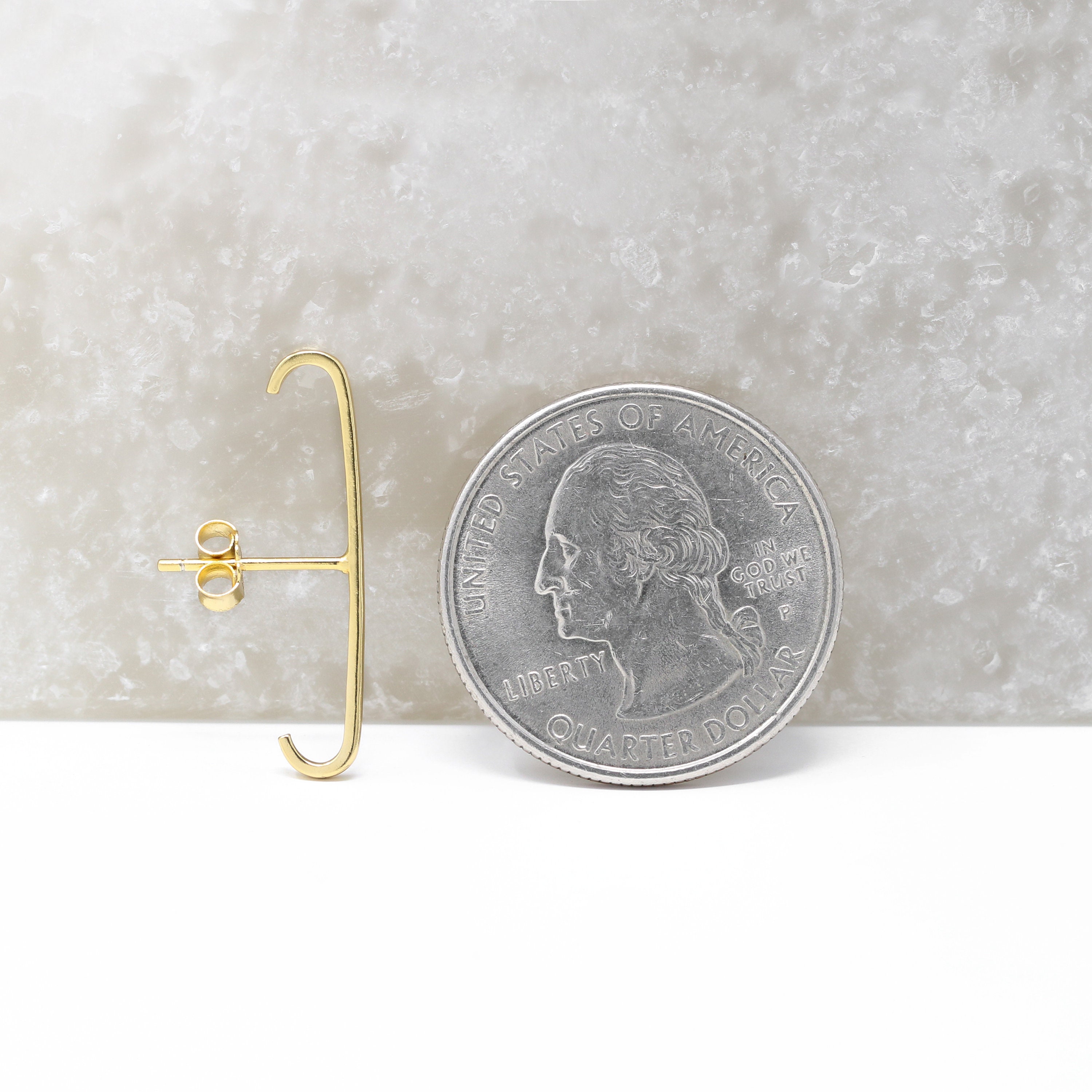 Ear Cuff Sterling Silver Long Bar Ear Cuff Earring Modern Etsy