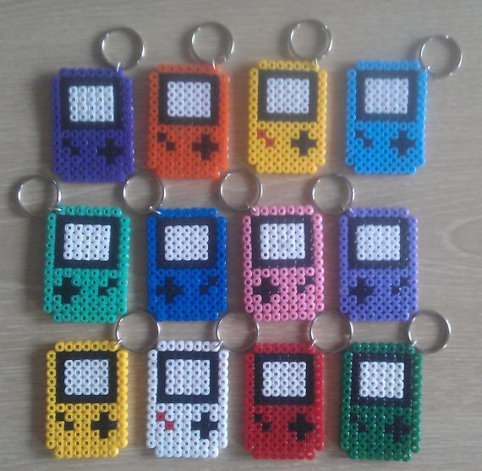 Hama Beads Game Boy Keychain Geek Game Boy Keychain Hama Etsy