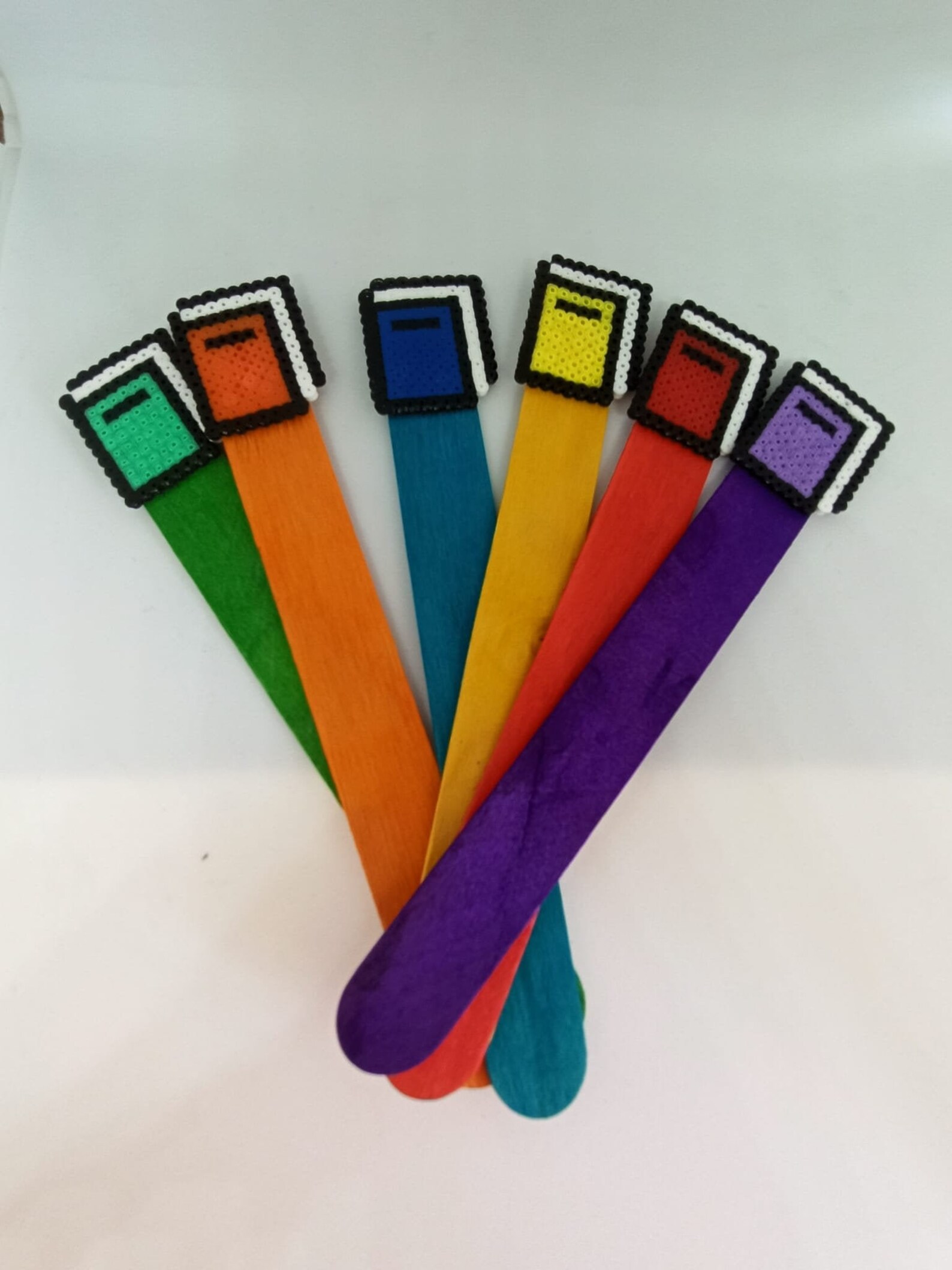 Bookmark book books handmade hama beads perler pixel Etsy