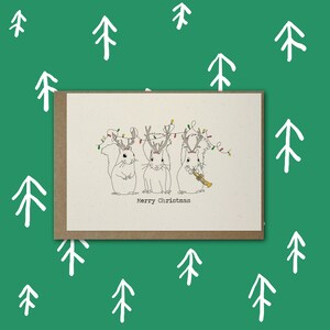 Carte de Noël Écureuils / Carte A6 illustrée / Respectueux de l'environnement
