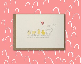 Chicken Card / Illustrated A6 Greetings Card / Eco Friendly