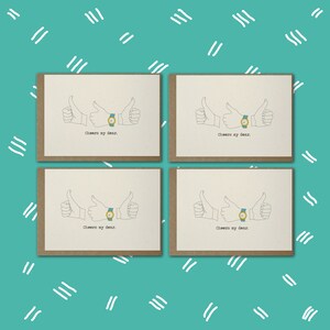 Saluti miei cari Notelet Multipack (confezione da 4) / Biglietti di ringraziamento illustrati / Ecologici