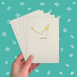 Pacchetto biglietto di compleanno / Multipack 5 Biglietti d'auguri illustrati / Eco Friendly