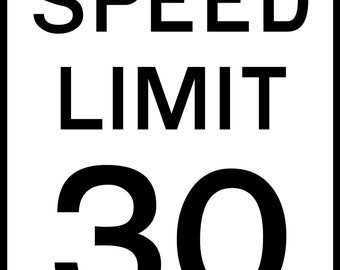 Speed Limit 30 svg