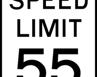 Speed Limit 55 svg