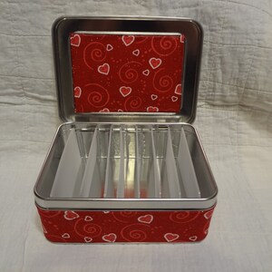 Heart Print Earring Organizer, Hinged Jewelry Box, Gift Box