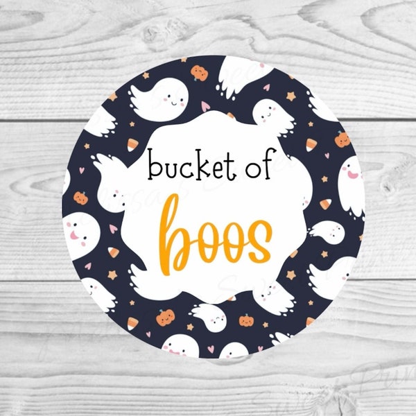 Halloween Cookie Tag - Bucket of Boos Cookie Tag - Ghost Cookie Tag - Cookie tags - Printable Cookie Tag