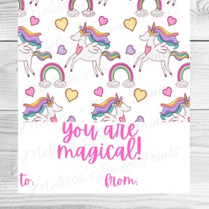 Printable Mini Cookie Card - 3.5&quot; X 5&quot; You Are Magical Cookie Card - Instant Download Cookie Card - Cookie Packaging Mini Cookies