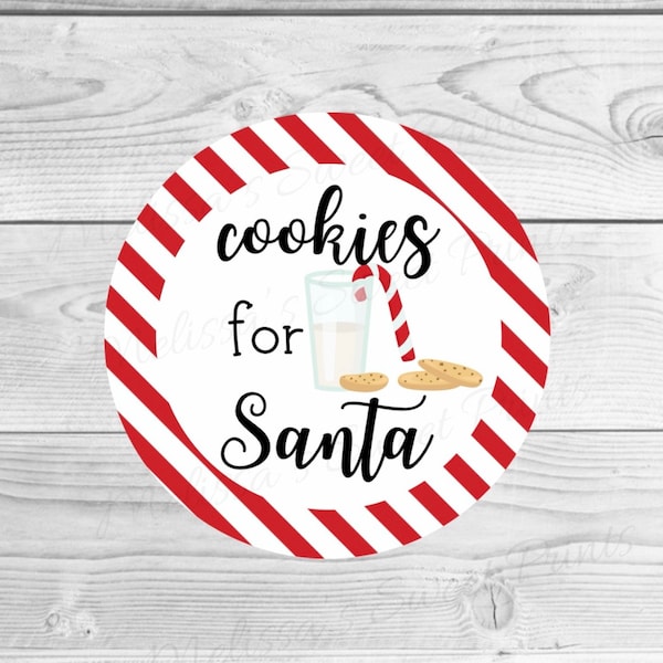 Christmas Cookie Tag - Christmas Cookie Tags - Cookies for Santa Cookie Tag - Santa Cookie Tag - Cookie Tags - Holiday Cookie Tags