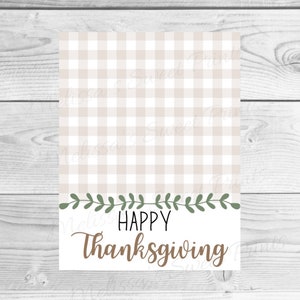 Thanksgiving Cookie Karte - Thanksgiving Mini Cookie Karte - Happy Thanksgiving Cookie Karte - Thanksgiving Cookie Tags - Printable Cookie Card