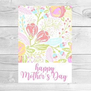 Afdrukbare Mini Cookie Card - Moederdag Mini Cookie Card - Happy Mother's Day Cookie Card - Mini Cookie Cards - Floral Cookie Card