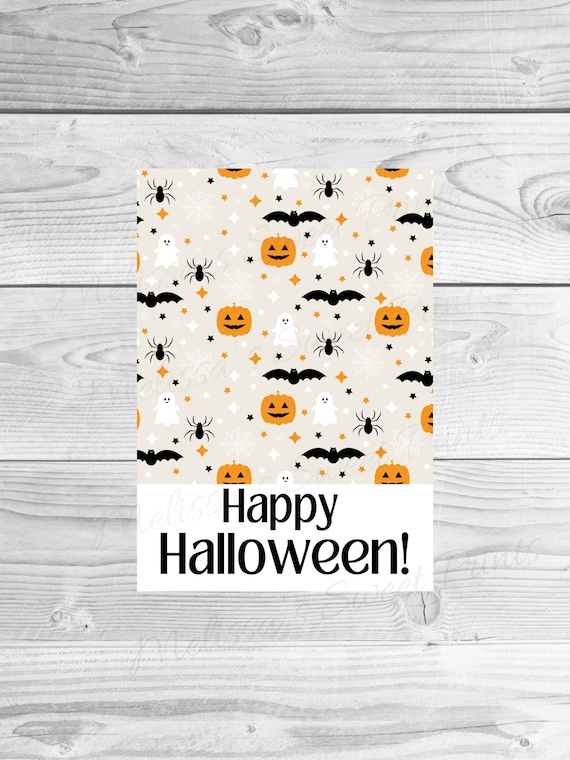 Halloween Cookie Cards - Happy Halloween Cookie Card - Halloween Cookie Tags - Mini Cookie Cards - Cookie Tag - Printable Cookie Card
