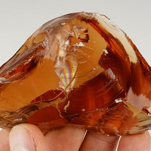 GRANDE ANDARA monatomico arancio cristallo pietra antica 225 grammi INDONESIA