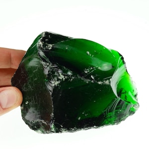 ANDARA rainbow monatomic green crystal ancient stone 811 grams INDONESIA