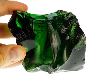 ANDARA big bottle-green monatomic crystal ancient stone 578grams INDONESIA