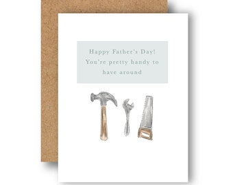 Dad You're Pretty Handy Greeting Card - Father's Day Card - Notecard for Dad - Fathers Day Gift