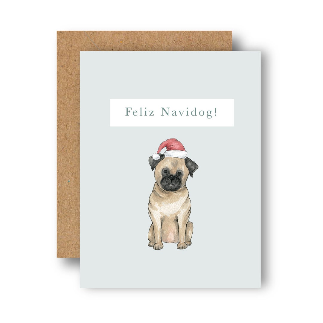 Feliz Navi-dog Christmas Greeting Card - Holiday Gift Idea for Dog ...