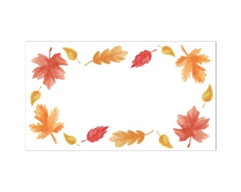 Fall Leaf Place Cards: Thanksgiving Table Decor, Set of 10
