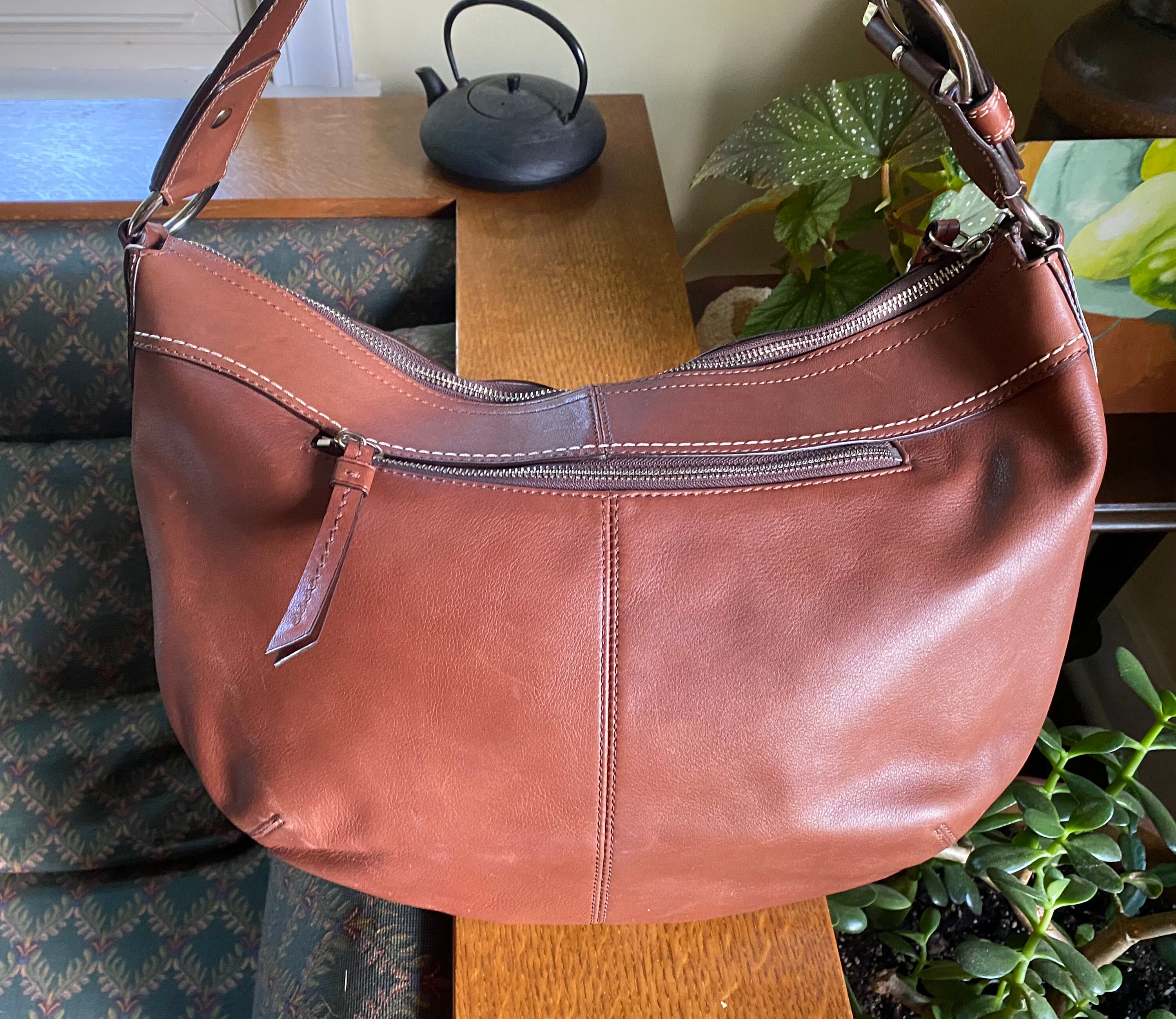 tan leather coach
