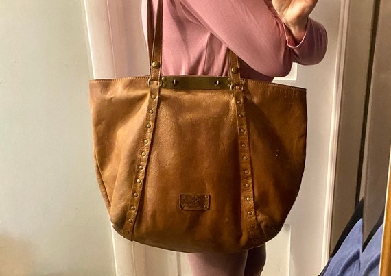 patricia nash benvenuto leather tote bag